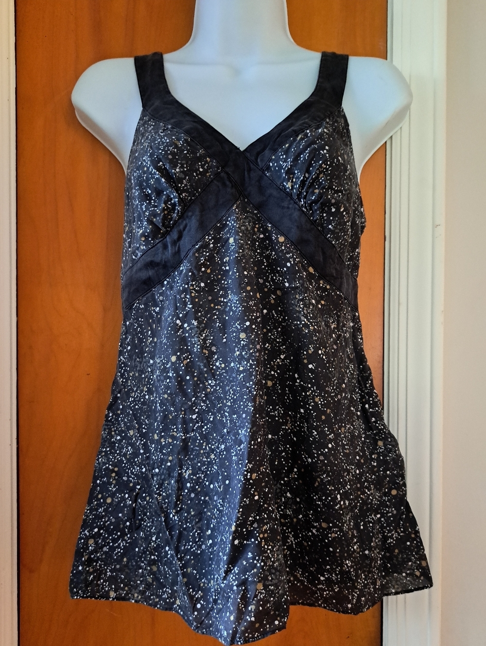 Express Black Speckled Silk Cami Top